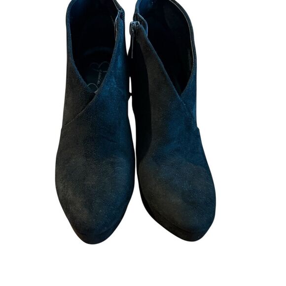 Jessica Simpson Black Suede Platform Booties – Size 6.5 High Heel Ankle Boots - Picture 2 of 2